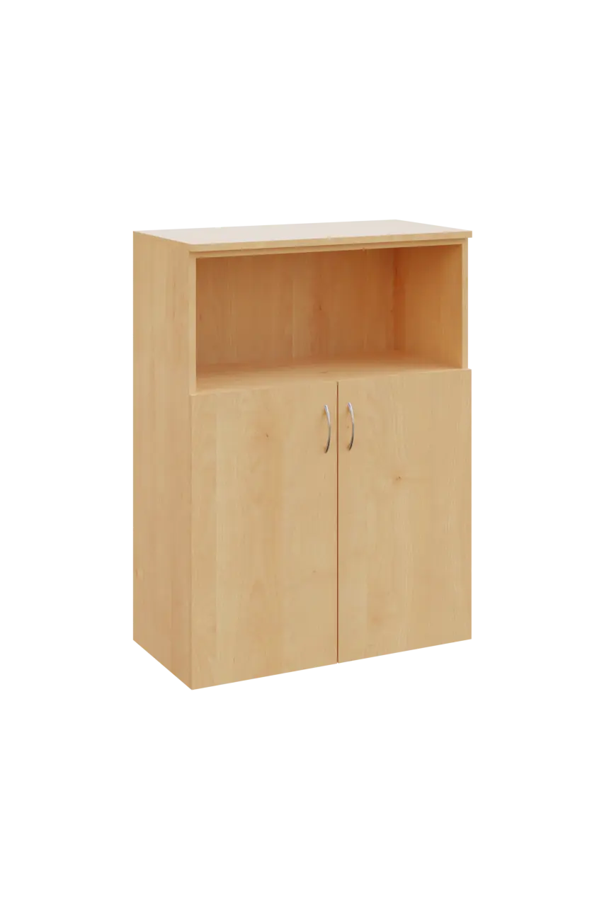 N 3 - 8DN kancelářská skříň, 2-dveřová/nika, 1100x800x400, javor horský